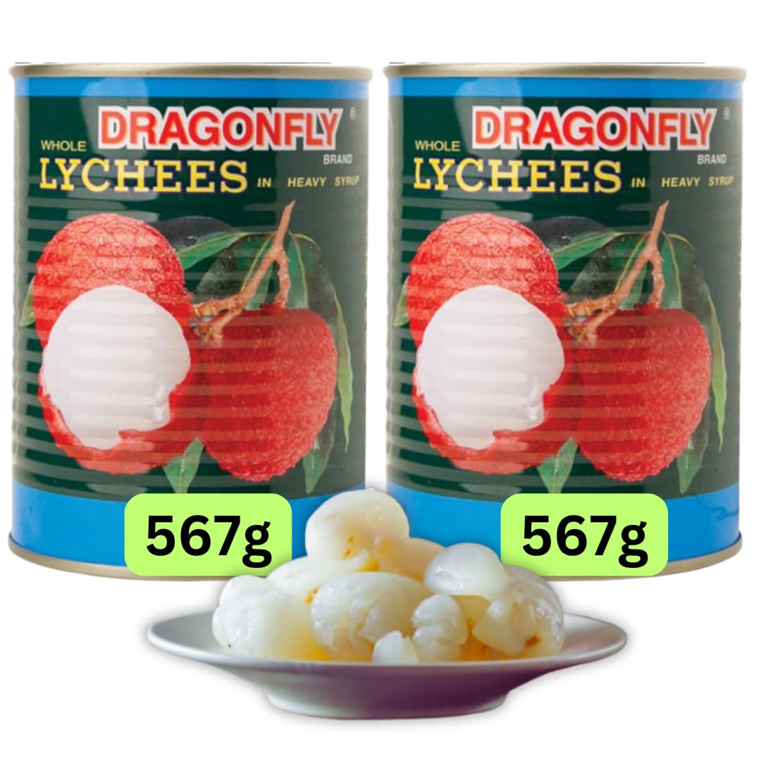Lychee 2x567g - Tinned lychees in syrup, Canned fruit for cocktail